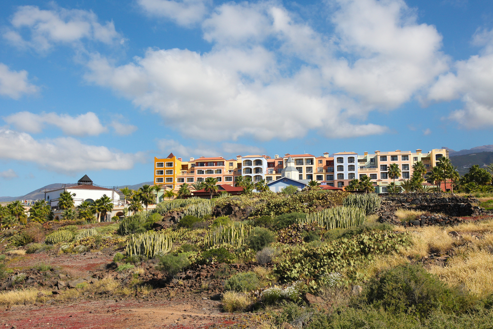 Colorful holiday resort in Tenerife